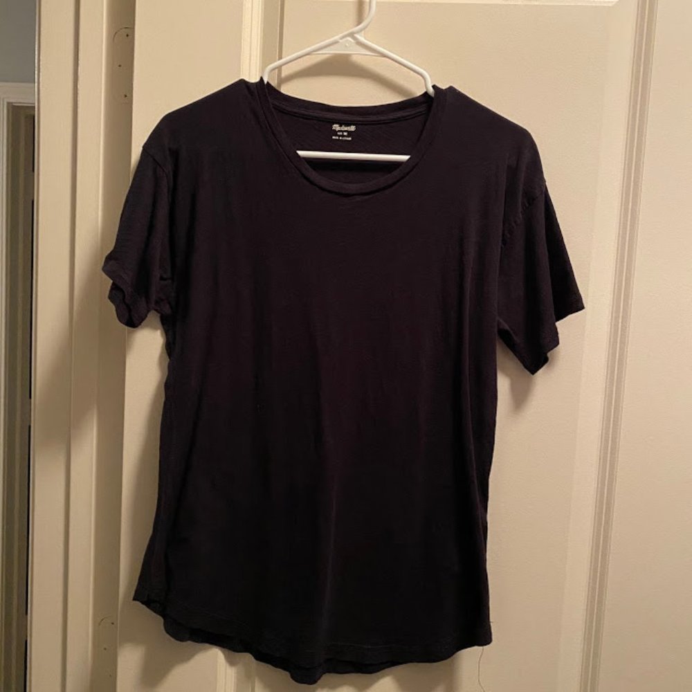 Madewell Black Crew Neck T-Shirt